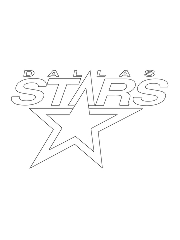 Dallas Stars Logo Coloring Page